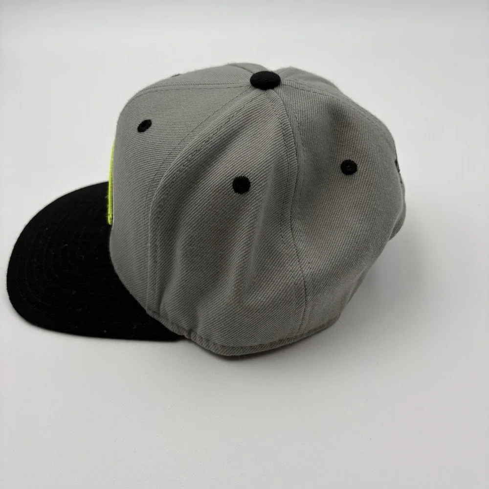 Adidas‎ Atlanta Hawks Neon Hawk Logo Snapback Hat Grey Black NBA Cap 2012